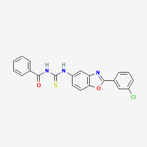 N-{[2-(3-chlorophenyl)-1,3-benzoxazol-5-yl]carbamothioyl}benzamide