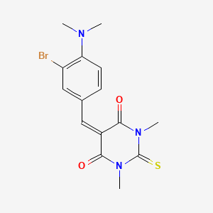 5-[3-bromo-4-(dimethylamino)benzylidene]-1,3-dimethyl-2-thioxodihydro-4,6(1H,5H)-pyrimidinedione