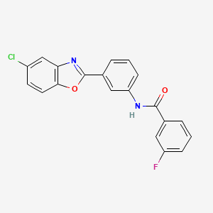 N-[3-(5-chloro-1,3-benzoxazol-2-yl)phenyl]-3-fluorobenzamide