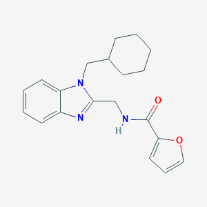 molecular formula C20H23N3O2 B368373 N-{[1-(cyclohexylmethyl)benzimidazol-2-yl]methyl}-2-furylcarboxamide CAS No. 920115-71-5