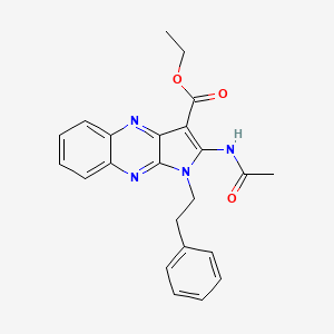 ethyl 2-(acetylamino)-1-(2-phenylethyl)-1H-pyrrolo[2,3-b]quinoxaline-3-carboxylate