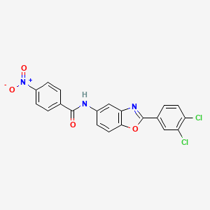 N-[2-(3,4-dichlorophenyl)-1,3-benzoxazol-5-yl]-4-nitrobenzamide