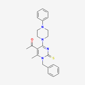 1-[1-Benzyl-6-methyl-4-(4-phenylpiperazin-1-YL)-2-sulfanylidene-1,2-dihydropyrimidin-5-YL]ethan-1-one