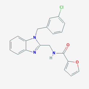 molecular formula C20H16ClN3O2 B368376 N-{[1-(3-chlorobenzyl)-1H-benzimidazol-2-yl]methyl}-2-furamide CAS No. 920113-43-5