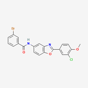 3-bromo-N-[2-(3-chloro-4-methoxyphenyl)-1,3-benzoxazol-5-yl]benzamide