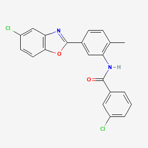 3-chloro-N-[5-(5-chloro-1,3-benzoxazol-2-yl)-2-methylphenyl]benzamide