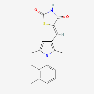 5-{[1-(2,3-dimethylphenyl)-2,5-dimethyl-1H-pyrrol-3-yl]methylene}-1,3-thiazolidine-2,4-dione