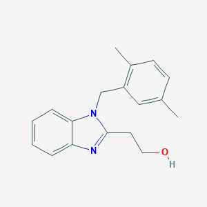 molecular formula C18H20N2O B368380 2-(1-(2,5-dimethylbenzyl)-1H-benzo[d]imidazol-2-yl)ethanol CAS No. 941507-47-7