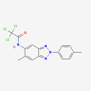 2,2,2-trichloro-N-[6-methyl-2-(4-methylphenyl)-2H-1,2,3-benzotriazol-5-yl]acetamide