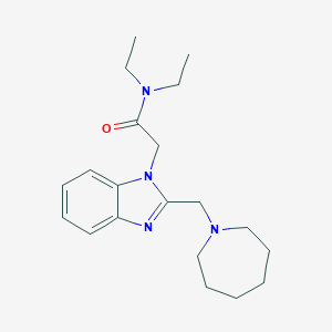molecular formula C20H30N4O B368383 2-[2-(azepan-1-ylmethyl)-1H-benzimidazol-1-yl]-N,N-diethylacetamide CAS No. 943104-26-5