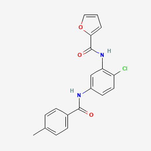 N-[2-chloro-5-[(4-methylbenzoyl)amino]phenyl]furan-2-carboxamide