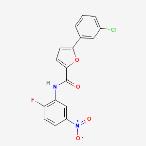 5-(3-chlorophenyl)-N-(2-fluoro-5-nitrophenyl)furan-2-carboxamide