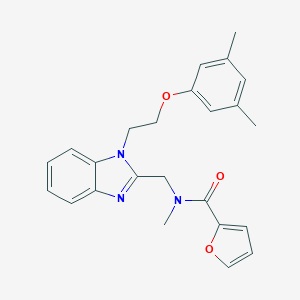 molecular formula C24H25N3O3 B368388 N-({1-[2-(3,5-dimethylphenoxy)ethyl]-1H-1,3-benzodiazol-2-yl}methyl)-N-methylfuran-2-carboxamide CAS No. 942865-37-4
