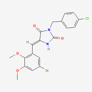 5-(5-bromo-2,3-dimethoxybenzylidene)-3-(4-chlorobenzyl)-2,4-imidazolidinedione