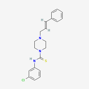 molecular formula C20H22ClN3S B3683913 N-(3-chlorophenyl)-4-[(2E)-3-phenylprop-2-en-1-yl]piperazine-1-carbothioamide 