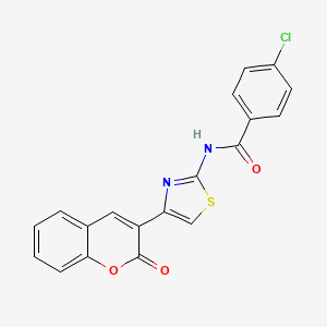 4-chloro-N-[4-(2-oxo-2H-chromen-3-yl)-1,3-thiazol-2-yl]benzamide