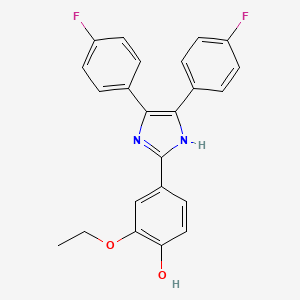 4-[4,5-bis(4-fluorophenyl)-1H-imidazol-2-yl]-2-ethoxyphenol