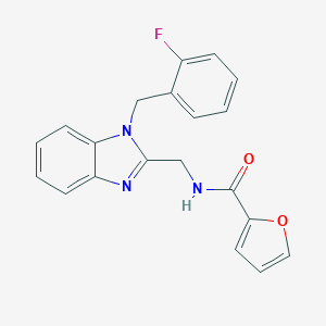 molecular formula C20H16FN3O2 B368392 N-({1-[(2-fluorophenyl)methyl]-1H-1,3-benzodiazol-2-yl}methyl)furan-2-carboxamide CAS No. 920113-34-4