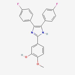 5-[4,5-bis(4-fluorophenyl)-1H-imidazol-2-yl]-2-methoxyphenol