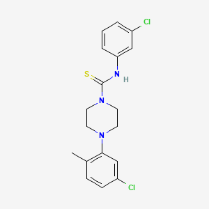 4-(5-chloro-2-methylphenyl)-N-(3-chlorophenyl)piperazine-1-carbothioamide