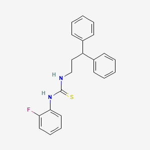 molecular formula C22H21FN2S B3683955 1-(3,3-Diphenylpropyl)-3-(2-fluorophenyl)thiourea 