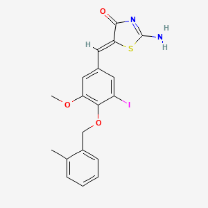 2-imino-5-{3-iodo-5-methoxy-4-[(2-methylbenzyl)oxy]benzylidene}-1,3-thiazolidin-4-one