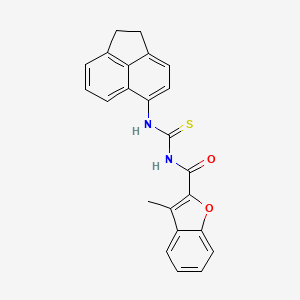 1-(1,2-DIHYDROACENAPHTHYLEN-5-YL)-3-(3-METHYL-1-BENZOFURAN-2-CARBONYL)THIOUREA