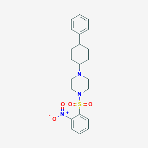 1-[(2-nitrophenyl)sulfonyl]-4-(4-phenylcyclohexyl)piperazine