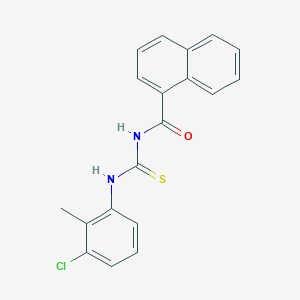 N-[(3-chloro-2-methylphenyl)carbamothioyl]naphthalene-1-carboxamide