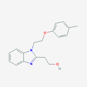 molecular formula C18H20N2O2 B368407 2-{1-[2-(4-methylphenoxy)ethyl]-1H-benzimidazol-2-yl}ethanol CAS No. 941507-60-4