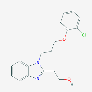 molecular formula C18H19ClN2O2 B368410 2-{1-[3-(2-chlorophenoxy)propyl]-1H-benzimidazol-2-yl}ethanol CAS No. 941824-10-8