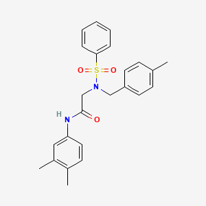 N~1~-(3,4-dimethylphenyl)-N~2~-(4-methylbenzyl)-N~2~-(phenylsulfonyl)glycinamide