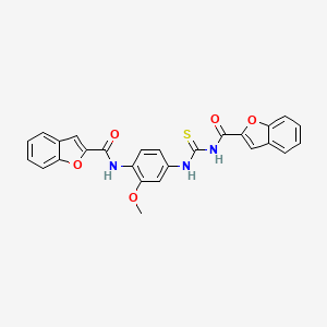 N-[4-({[(1-benzofuran-2-ylcarbonyl)amino]carbonothioyl}amino)-2-methoxyphenyl]-1-benzofuran-2-carboxamide