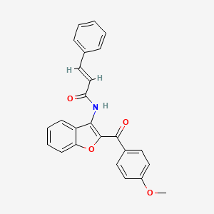 N-[2-(4-methoxybenzoyl)-1-benzofuran-3-yl]-3-phenylacrylamide