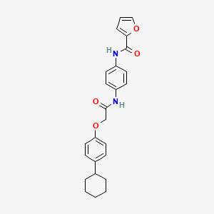 N-(4-{[2-(4-cyclohexylphenoxy)acetyl]amino}phenyl)-2-furamide