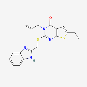 3-allyl-2-[(1H-benzimidazol-2-ylmethyl)thio]-6-ethylthieno[2,3-d]pyrimidin-4(3H)-one