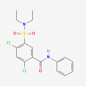 molecular formula C17H18Cl2N2O3S B3684223 2,4-dichloro-5-(diethylsulfamoyl)-N-phenylbenzamide 