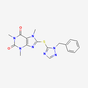 8-[(2-Benzyl-1,2,4-triazol-3-yl)sulfanyl]-1,3,7-trimethylpurine-2,6-dione