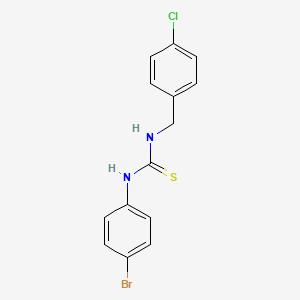 molecular formula C14H12BrClN2S B3684250 1-(4-Bromophenyl)-3-(4-chlorobenzyl)thiourea 