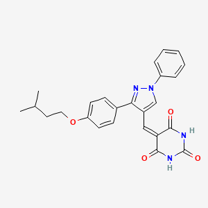 5-({3-[4-(3-methylbutoxy)phenyl]-1-phenyl-1H-pyrazol-4-yl}methylene)-2,4,6(1H,3H,5H)-pyrimidinetrione