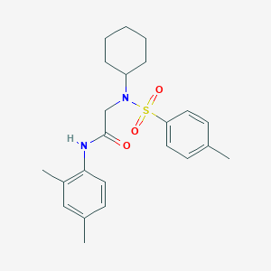 molecular formula C23H30N2O3S B3684292 N~2~-cyclohexyl-N-(2,4-dimethylphenyl)-N~2~-[(4-methylphenyl)sulfonyl]glycinamide 