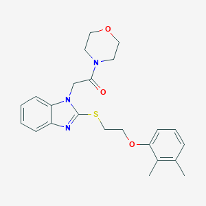 2-(2-((2-(2,3-dimethylphenoxy)ethyl)thio)-1H-benzo[d]imidazol-1-yl)-1-morpholinoethanone
