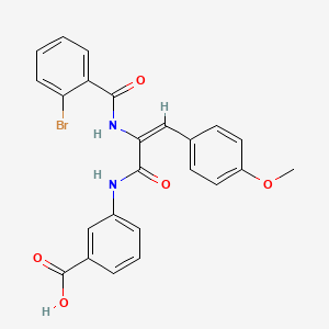 molecular formula C24H19BrN2O5 B3684318 3-{[2-[(2-bromobenzoyl)amino]-3-(4-methoxyphenyl)acryloyl]amino}benzoic acid 