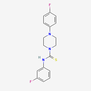 N-(3-fluorophenyl)-4-(4-fluorophenyl)piperazine-1-carbothioamide