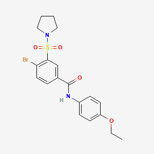 4-Bromo-N-(4-ethoxyphenyl)-3-(pyrrolidine-1-sulfonyl)benzamide