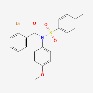 molecular formula C21H18BrNO4S B3684375 2-BROMO-N-(4-METHOXYPHENYL)-N-(4-METHYLBENZENESULFONYL)BENZAMIDE 