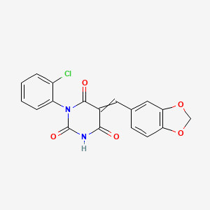 5-(1,3-Benzodioxol-5-ylmethylidene)-1-(2-chlorophenyl)-1,3-diazinane-2,4,6-trione