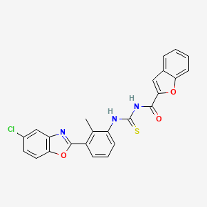 molecular formula C24H16ClN3O3S B3684393 3-(1-BENZOFURAN-2-CARBONYL)-1-[3-(5-CHLORO-1,3-BENZOXAZOL-2-YL)-2-METHYLPHENYL]THIOUREA 