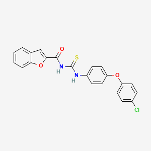 N-{[4-(4-chlorophenoxy)phenyl]carbamothioyl}-1-benzofuran-2-carboxamide