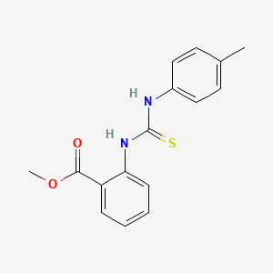 molecular formula C16H16N2O2S B3684425 methyl 2-({[(4-methylphenyl)amino]carbonothioyl}amino)benzoate 